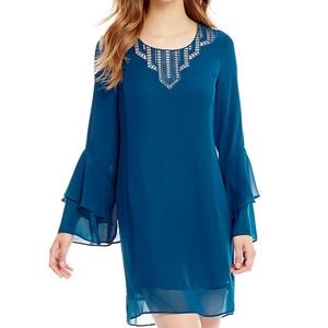 Laundry by Shelli Segal Mixed Media Shift Dress, 0